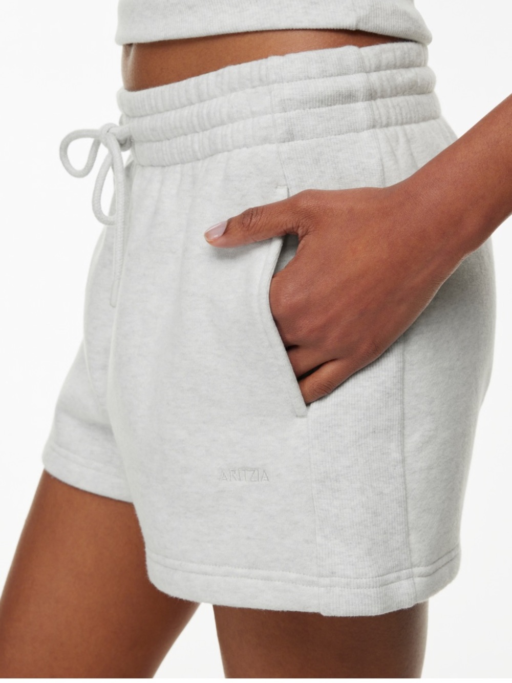 Aritzia Sweatfleece Boyfriend short - small - heather grey